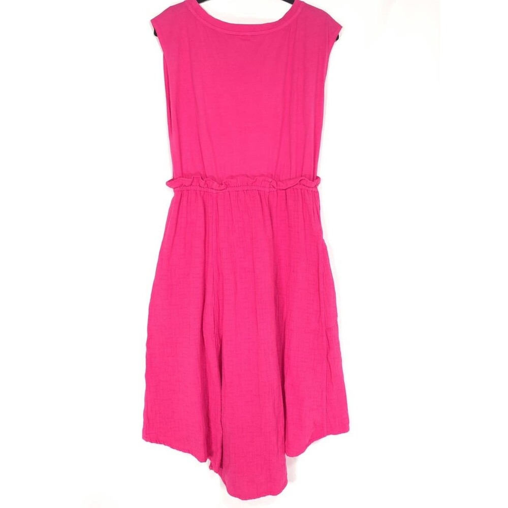 Daily PRACTICE Anthropologie NEW Everyday Tee‎ Dress XS Raspberry Rose Hot Pink - Picture 8 of 12